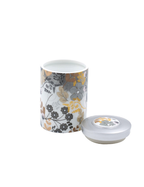 Contenitore per il tè in fine porcellana con decoro floreale - La Pianta del Tè shop online