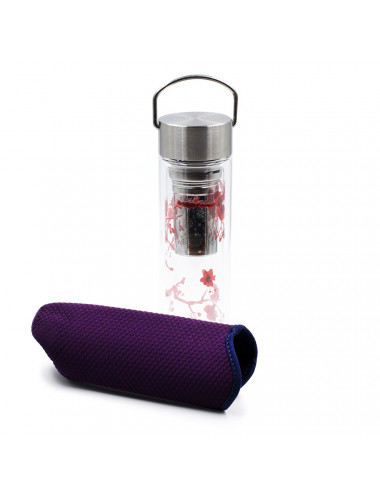 Thermos infusore in vetro con tappo a vite in acciaio inox Japan Tree - La Pianta del Tè negozio online