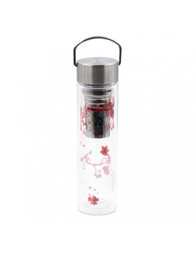 Thermos infusore in vetro con fiori di ciliegio Japan Tree - La Pianta del Tè acquista online