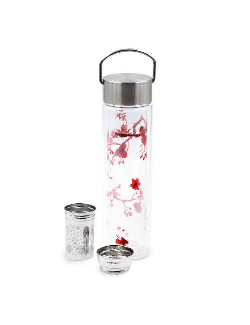 Thermos infusore in vetro con fiori di ciliegio Japan Tree - La Pianta del Tè acquista online