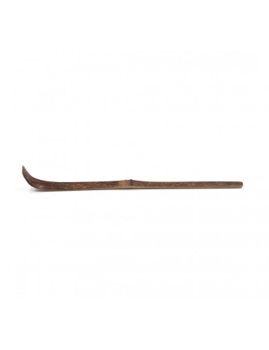 Chashaku cucchiaio dosatè sottile in bamboo scuro - La Pianta del Tè shop online