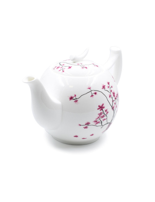 Teiera Albero del Giappone in porcellana Fine Bone China da 1 lt - La Pianta del Tè shop online