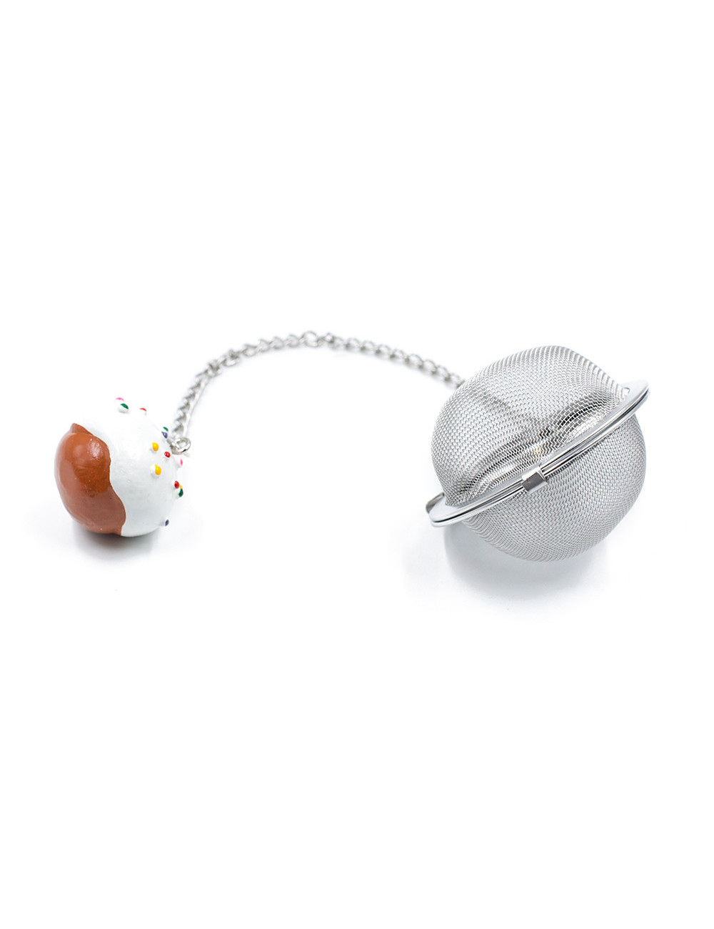 Filtro sfera Ø 5 cm in acciaio inox con ciondolo colorato - La Pianta del Tè vendita online