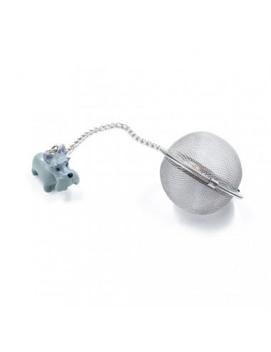 Infusore a sfera Ø 5 cm in acciaio inox con ciondolo colorato - La Pianta del Tè shop online