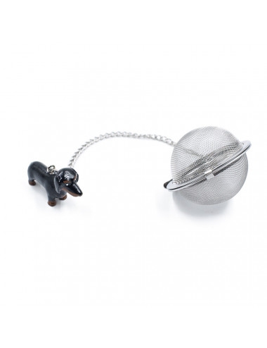 Filtro sfera Ø 5 cm in acciaio inox con ciondolo colorato - La Pianta del Tè acquista online