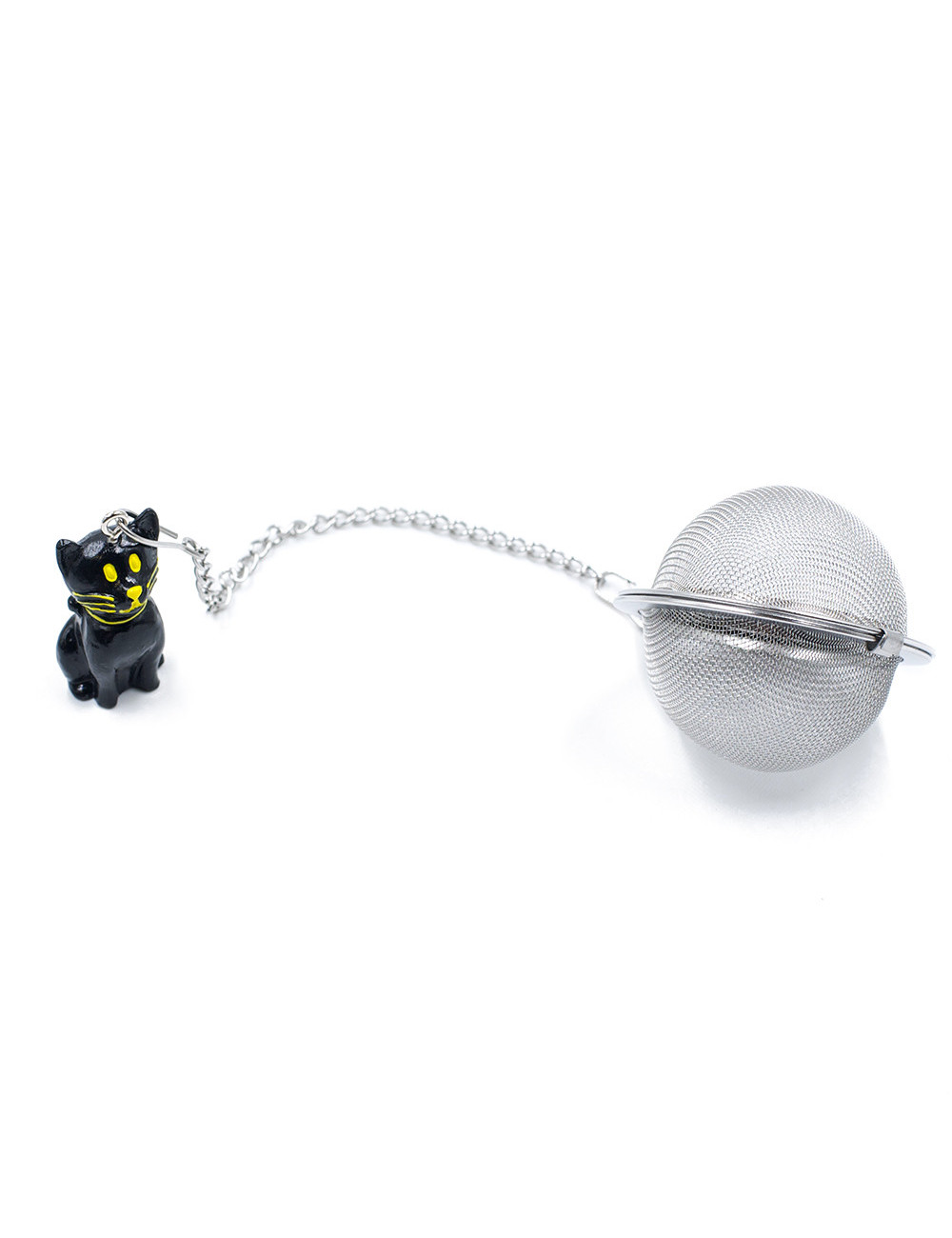 Filtro sfera Ø 5 cm in acciaio inox con ciondolo colorato - La Pianta del Tè shop online