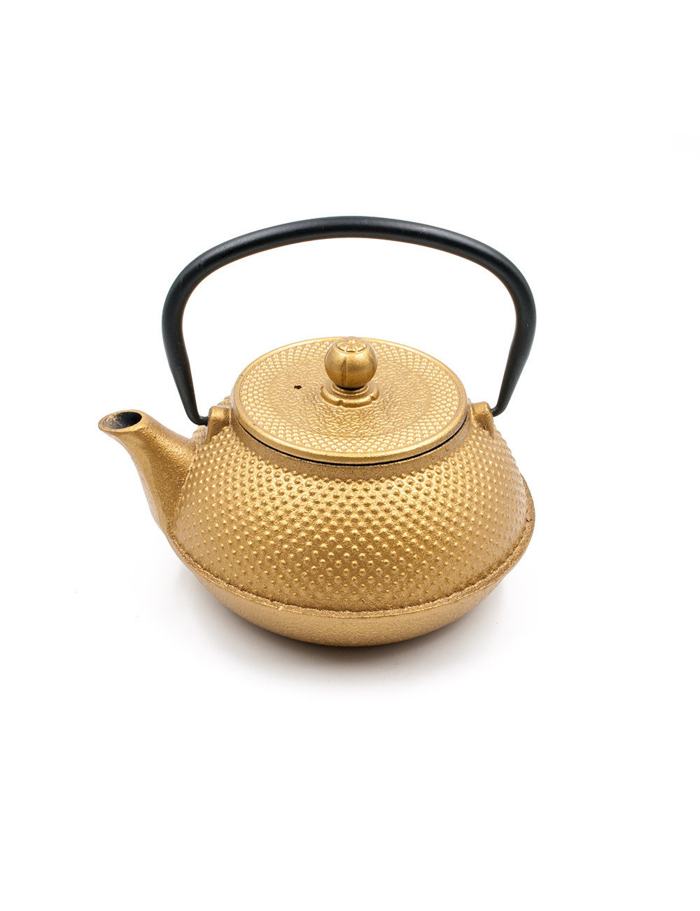 Teiera in ghisa oro brillante design giapponese - La Pianta del Tè Shop online Teiera in ghisa oro brillante design giapponese - La Pianta del Tè Shop online