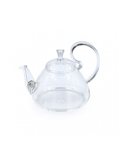 Teiera in vetro con manico ad ansa arricciato - La Pianta del Tè acquista online