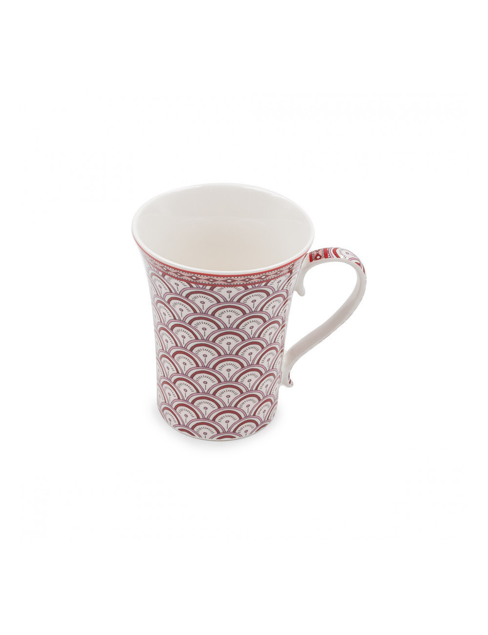Elegante mug in porcellana Season decorata con ventagli rossi - La Pianta del Tè acquista online