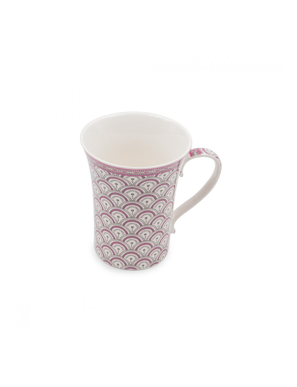 Elegante mug Season in porcellana con ventagli rosa - La Pianta del Tè shop on line