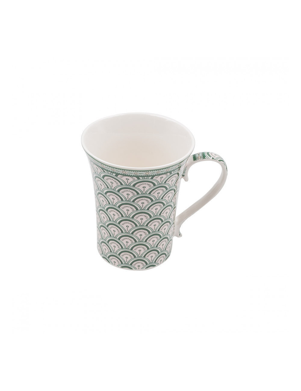 Elegante mug in porcellana Seasons decorata con ventagli verdi - La Pianta del Tè acquista online