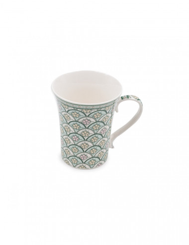 Elegante mug Season in porcellana decorata verde acqua - La Pianta del Tè shop on line