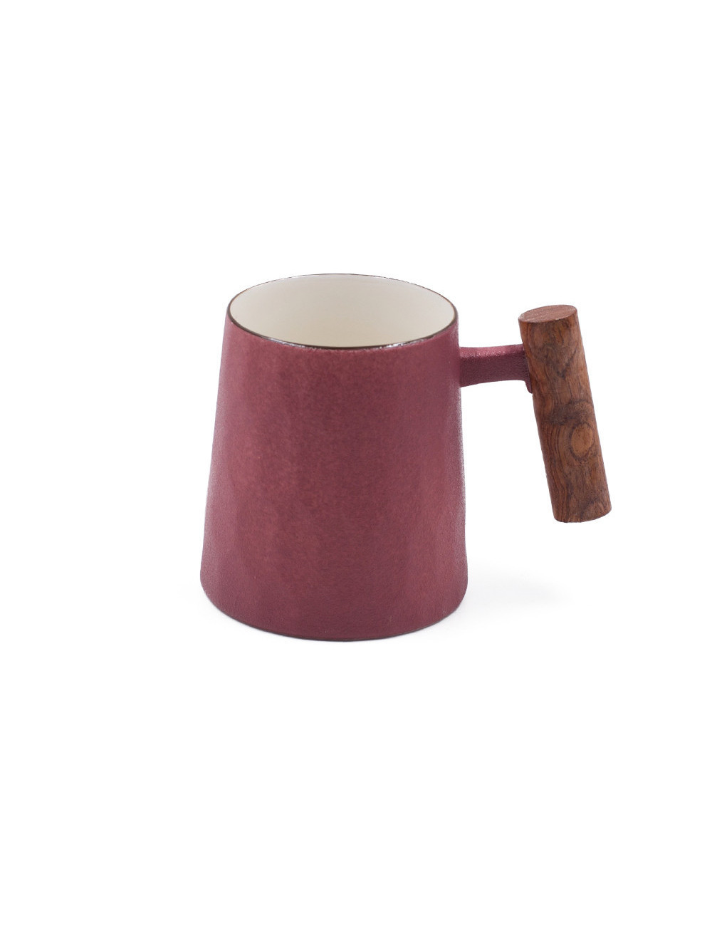 Mug stile anni '70 Old Style in porcellana rossa effetto ghisa satinata - La Pianta del Tè shop on line