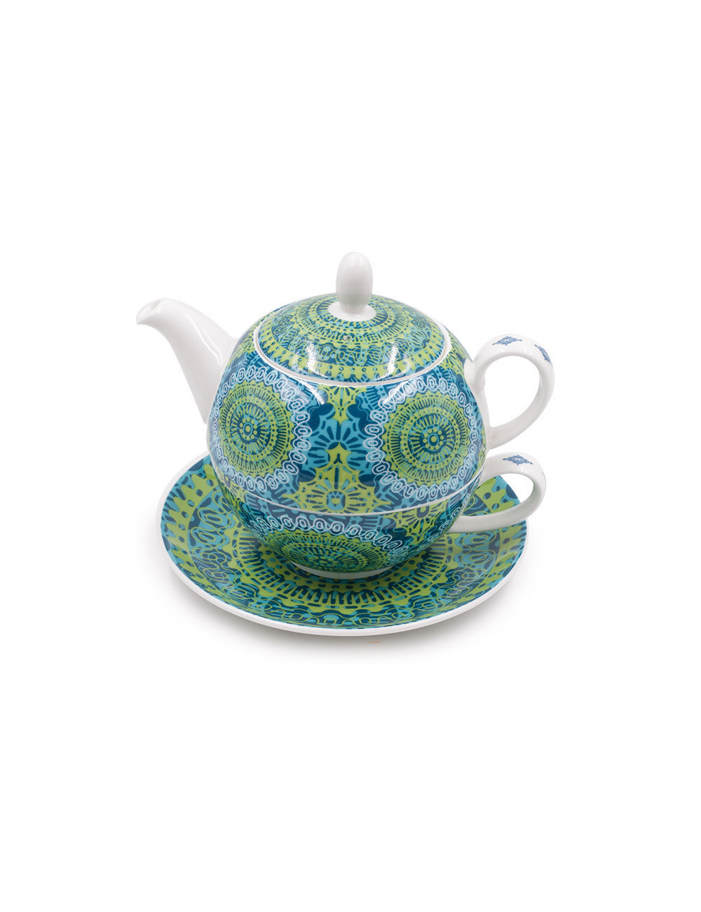 Tea For One Nanji Mandala verde e azzurro - La Pianta del Tè shop online