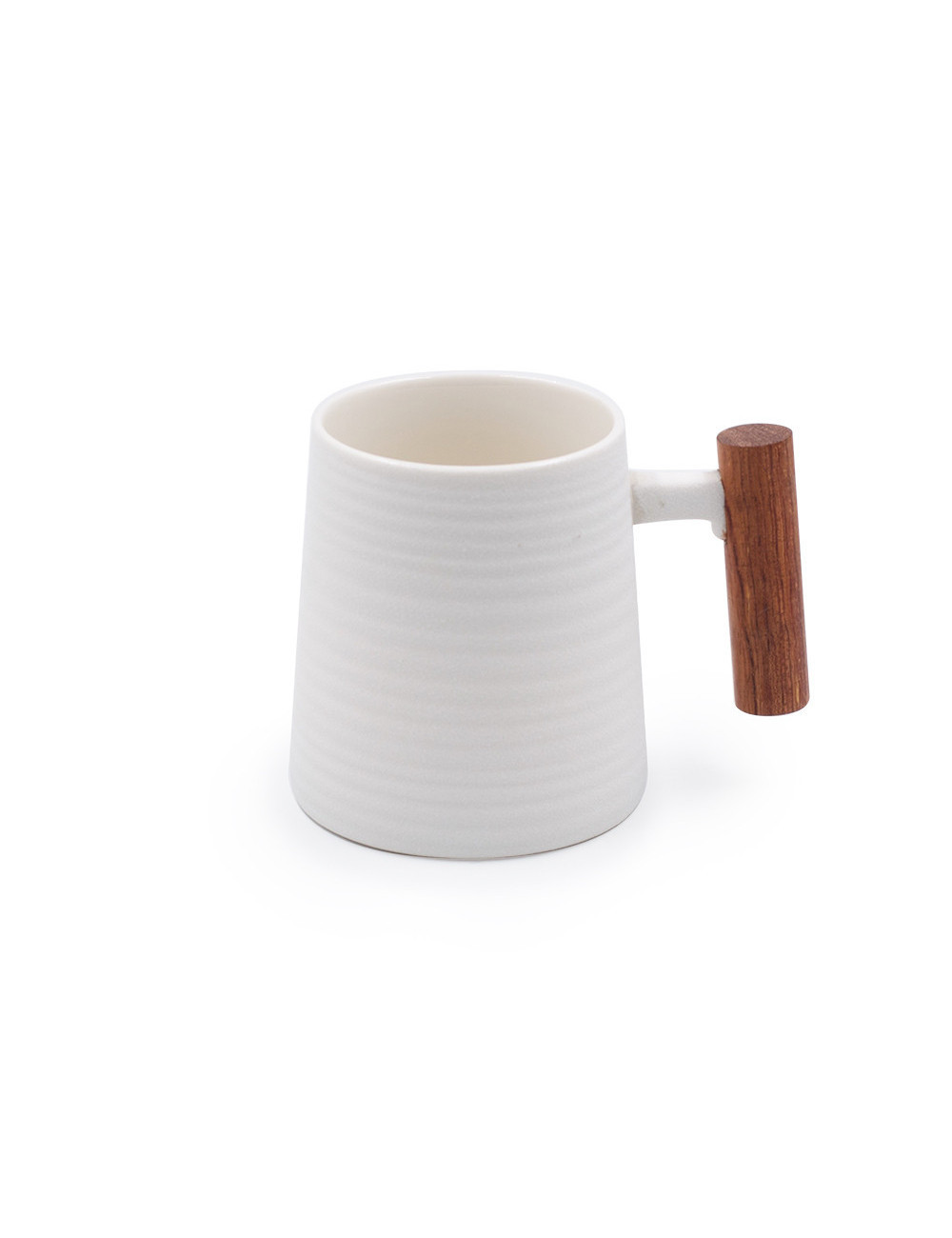 Mug stile anni '70 Old Style in porcellana bianca effetto ghisa - La Pianta del Tè shop on line