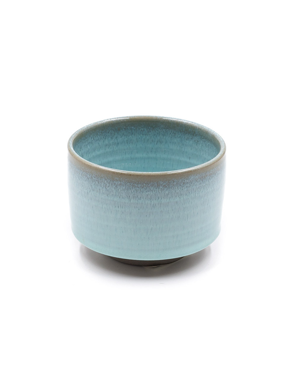 Chawan matcha artigianale in ceramica giapponese azzurra Natsu - La Pianta del Tè shop online