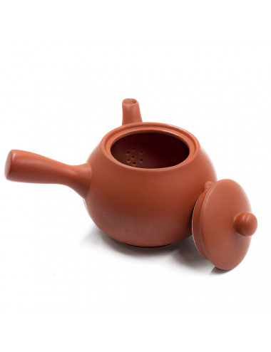 Kyusu, teiera giapponese in terracotta con manico laterale - La Pianta del Tè Negozio online