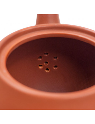 Teiera in terracotta rossa con filtro sul beccuccio - La Pianta del Tè Acquista online