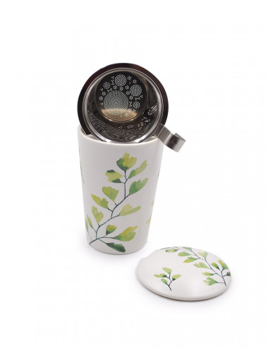 Tisaniera doppia camera 350 ml con filtro e coperchio salva-aroma - La Pianta del Tè acquista on line