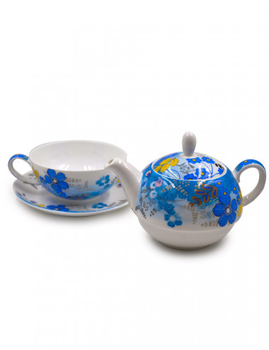 Tea For One teiera Orchidea con tazza in porcellana Fine Bone China - La Pianta del Tè vendita online