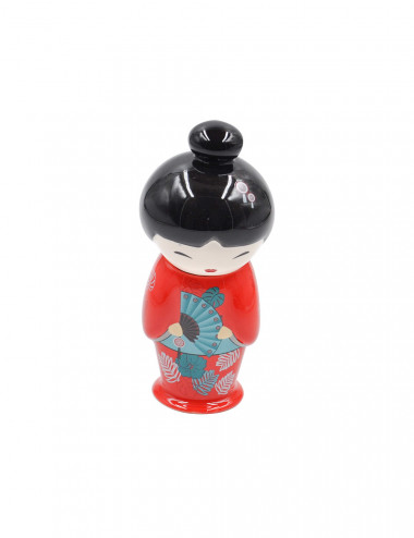 Filtro da tè bambola little geisha rossa dipinta a mano - La Pianta del Tè acquista online