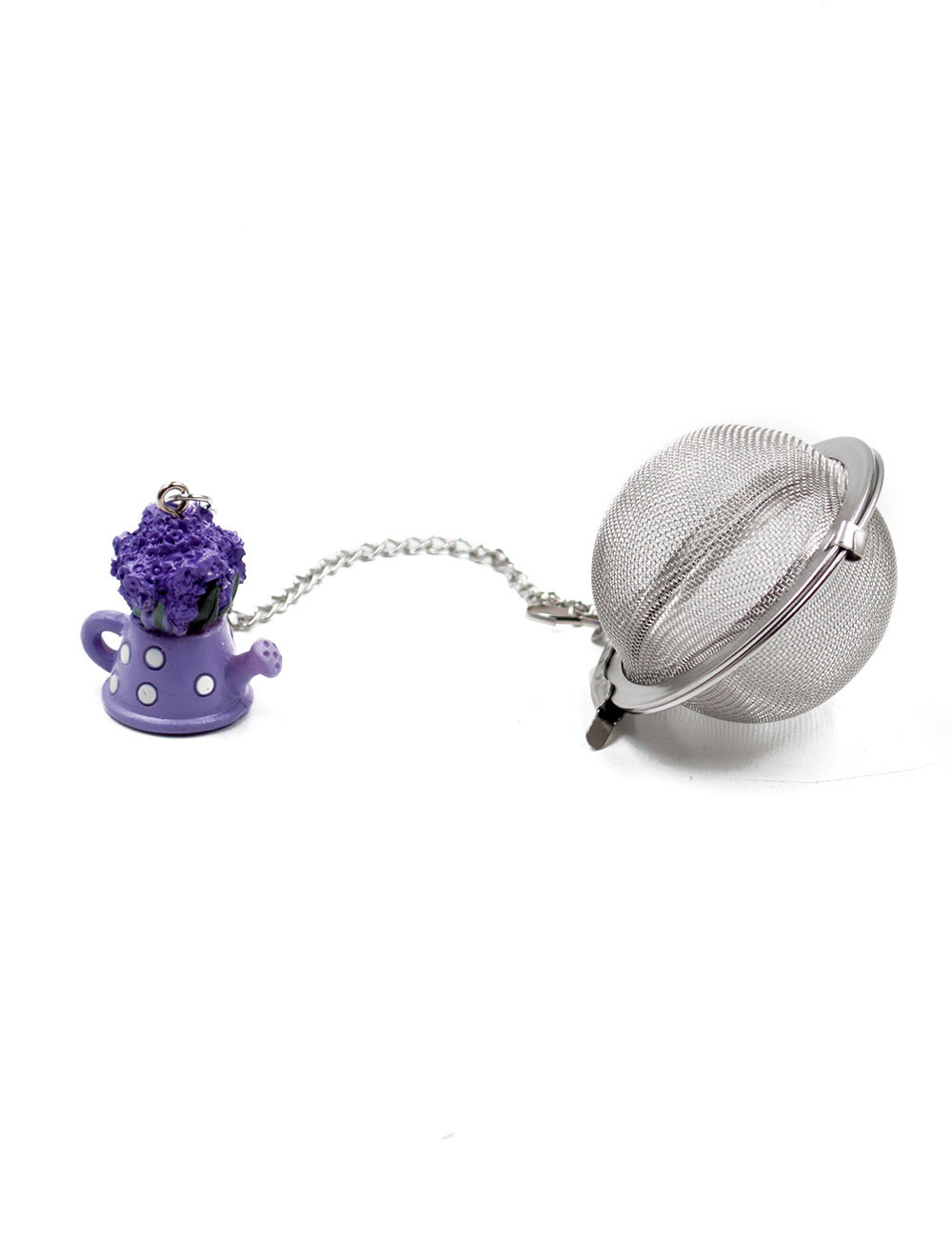 Divertente filtro sfera con ciondolo colorato a forma di Annaffiatoio Lavanda - La Pianta del Tè Acquista online Divertente filtro sfera con ciondolo colorato a forma di Annaffiatoio Lavanda - La Pianta del Tè Acquista online