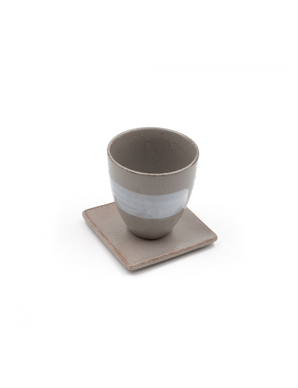 Piccola mug giapponese in ceramica di colore grigio - La Pianta del Tè shop online Piccola mug giapponese in ceramica di colore grigio - La Pianta del Tè shop online