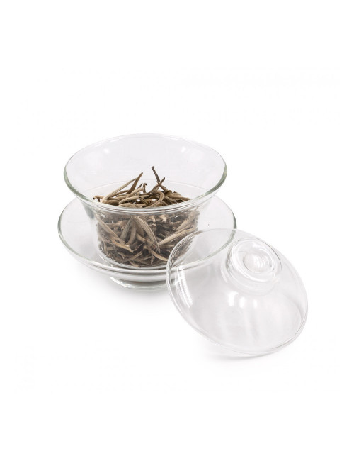Gaiwan in vetro tradizionale con coperchio -  La Pianta del Tè shop online