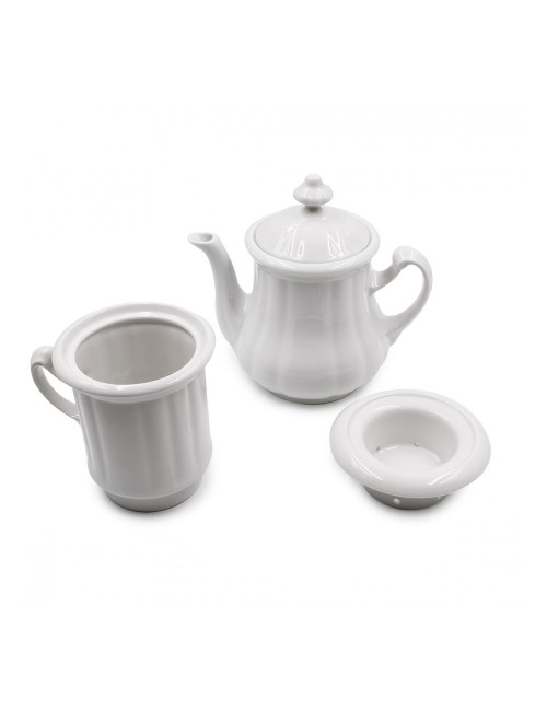 Elegante Caffettiera Karlsbad in porcellana bianca - La Pianta del Tè acquista online