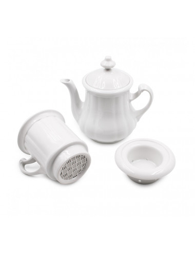 Caffettiera Karlsbad in porcellana con filtro a doppio setaccio - La Pianta del Tè shop online