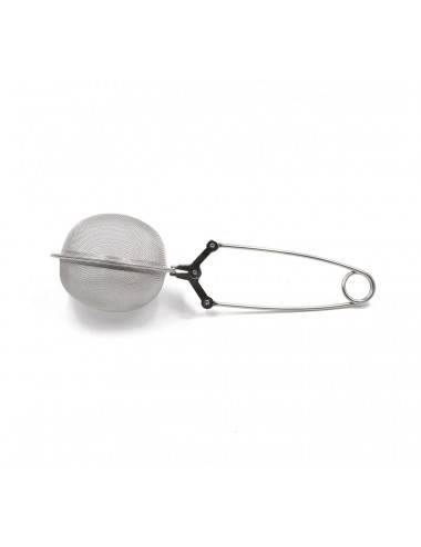 Filtro pinza a sfera Ø 6,5 cm in acciaio inox - La Pianta del Tè shop online