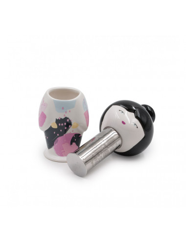 Filtro da tè bambola little geisha dipinta a mano - La Pianta del Tè vendita online