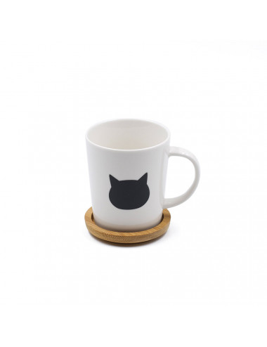 Mug gatto magico in ceramica bianca - La Pianta del Tè Shop on line