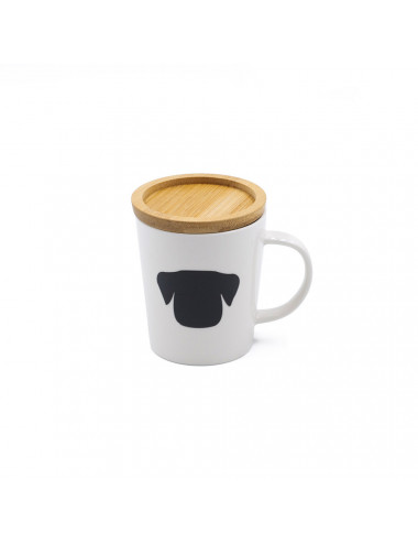 Mug cane magico con coperchio in bamboo - negozio online