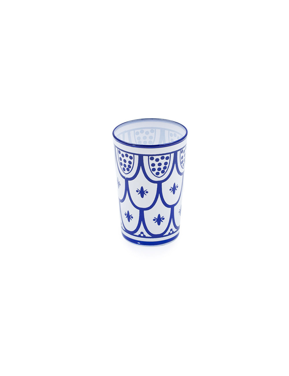 Bicchiere Marocchino Blu e Bianco 150 ml