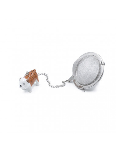 Infusore a sfera Ø 5 cm in acciaio inox con ciondolo colorato - La Pianta del Tè negozio online
