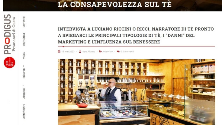 PRO.DI.GUS INTERVISTA IL NOSTRO TEA SOMMELIER